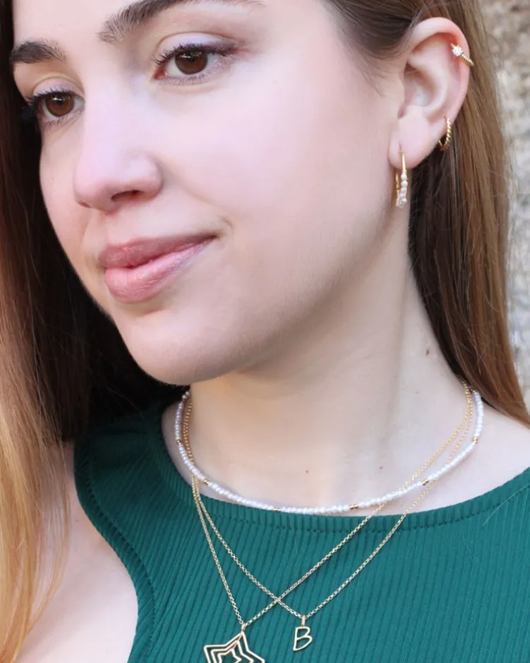 Aros Chakra Perlas Oro
