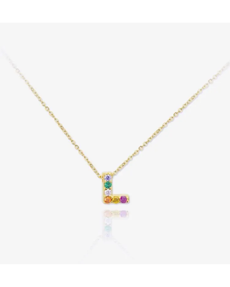Colgante Lyric Multicolor Gold