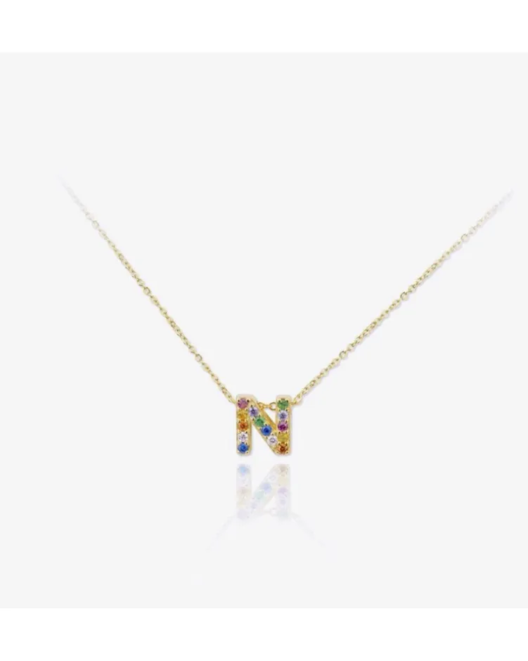 Colgante Lyric Multicolor Gold