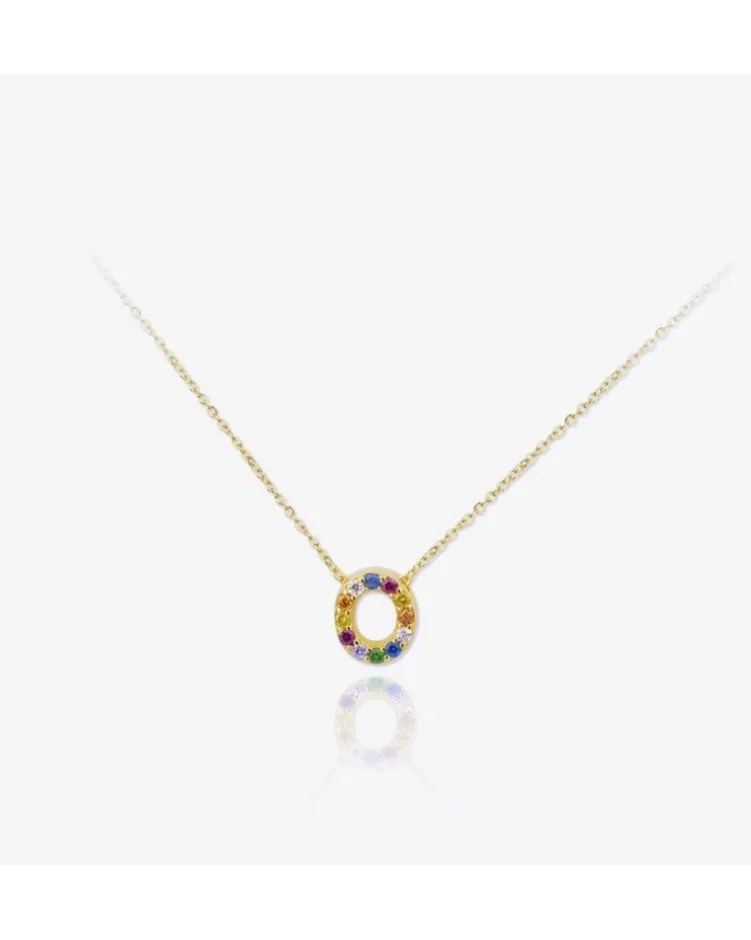 Colgante Lyric Multicolor Gold