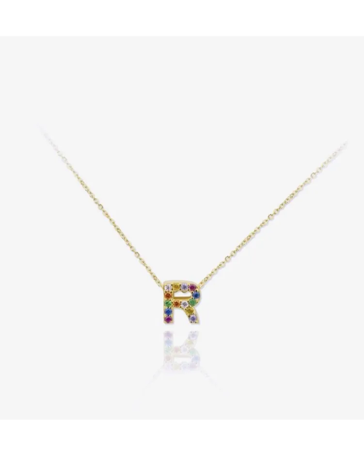 Colgante Lyric Multicolor Gold