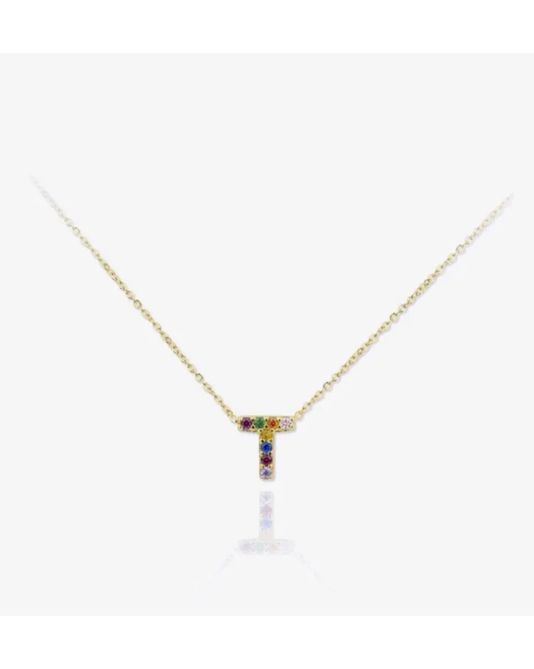 Colgante Lyric Multicolor Gold