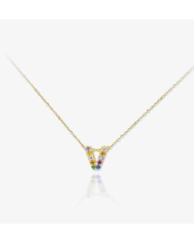 Colgante Lyric Multicolor Gold