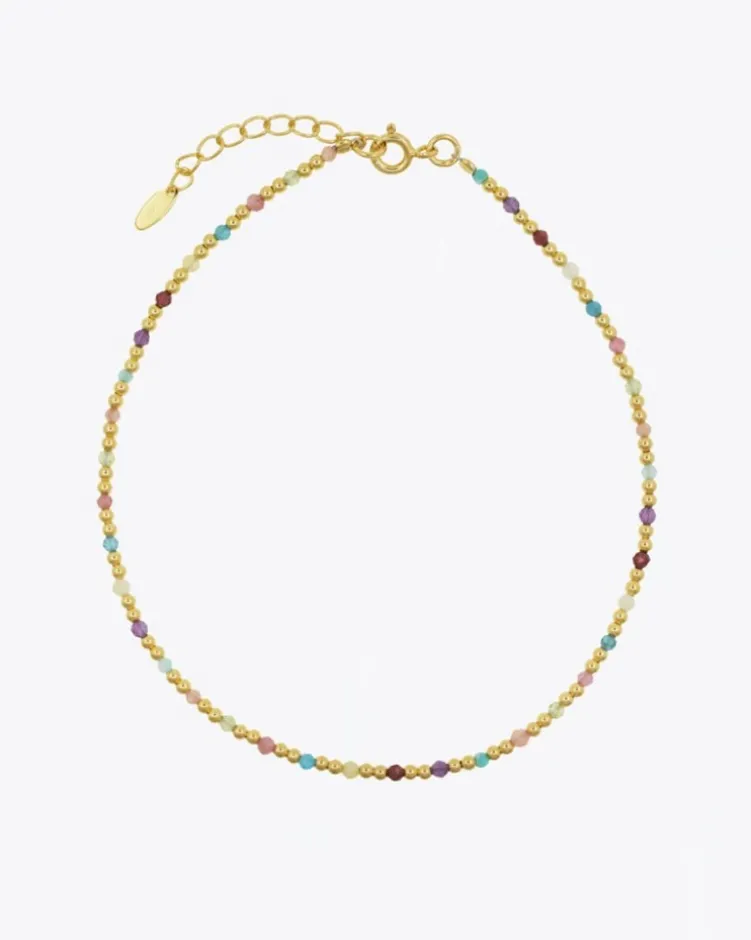 Tobillera Chakra Multicolor Gold